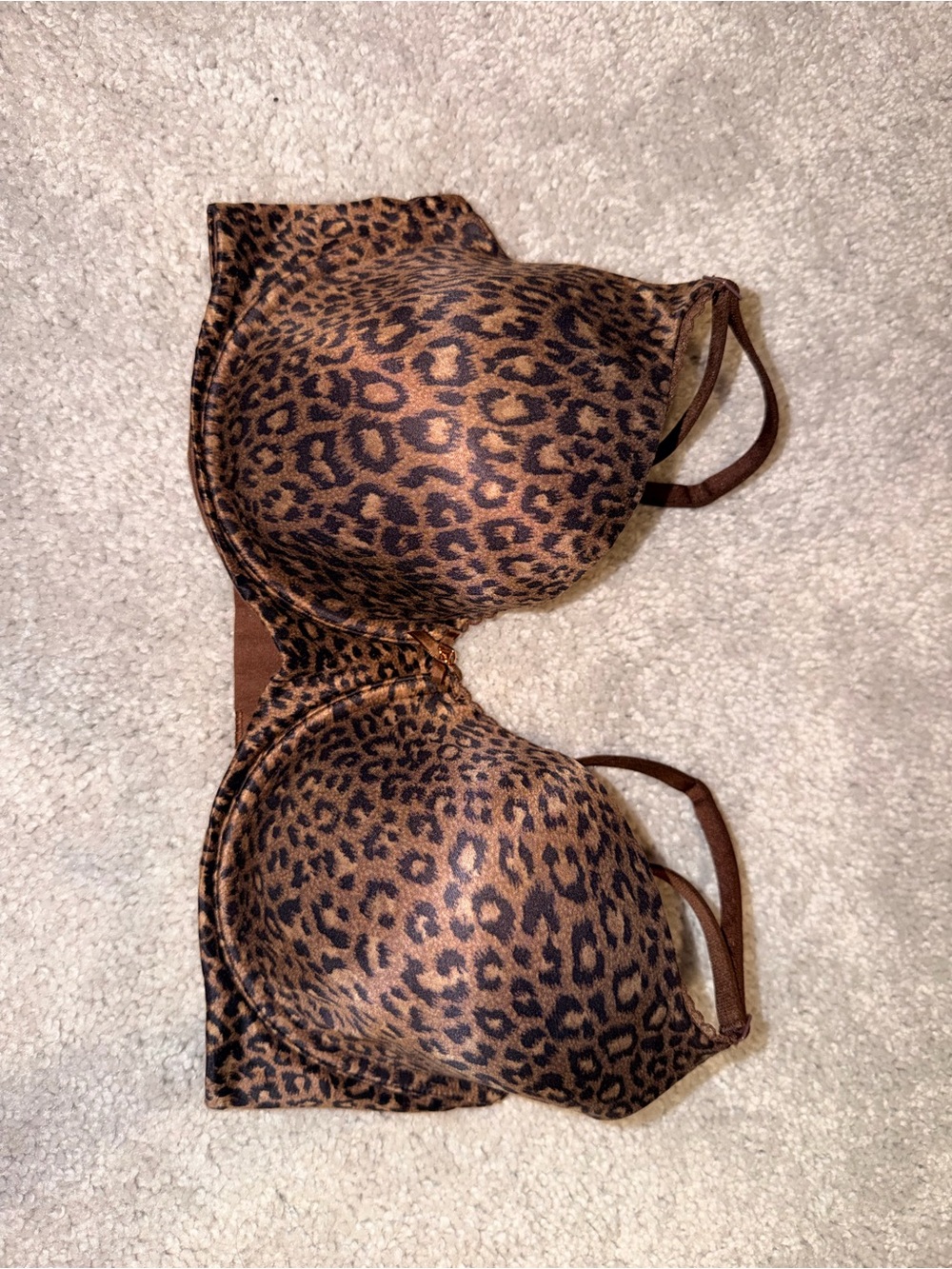 Victoria's Secret Leopard Print Demi Bra - Brown/Black